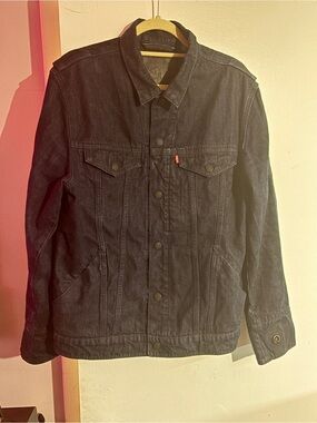 Levi's Men's Dark Indigo Denim Trucket Jacquard. Size L